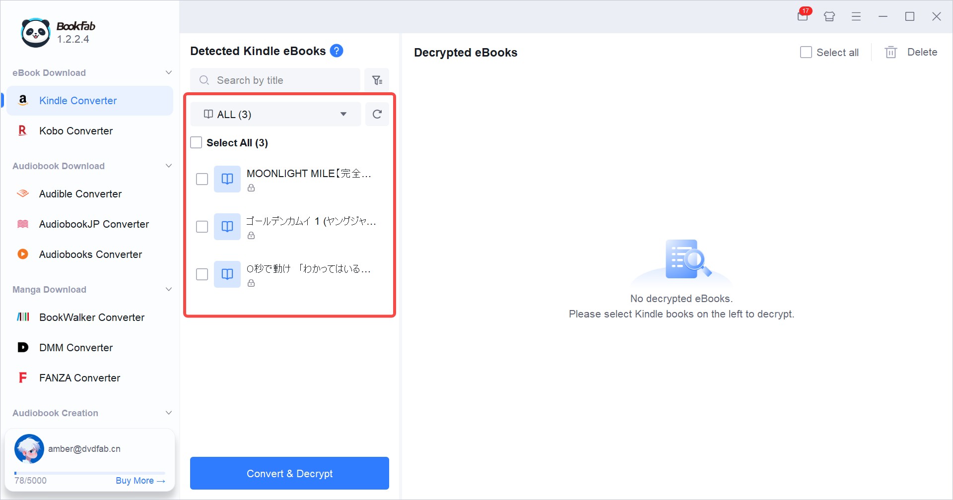 How to Convert Kindle to EPUB with BookFab Kindle Converter