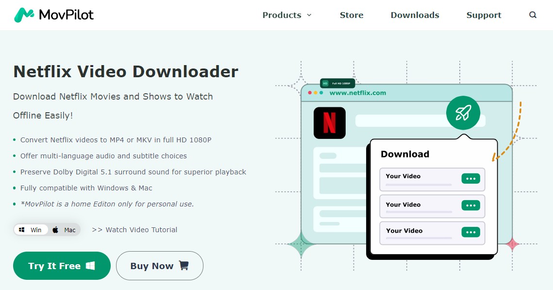 Best Netflix Video Downloader review: MovPilot Netflix Video Downloader