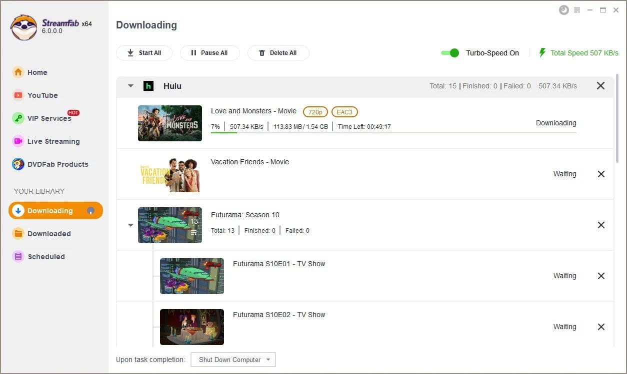 how to rip video from hulu with StreamFab step 3