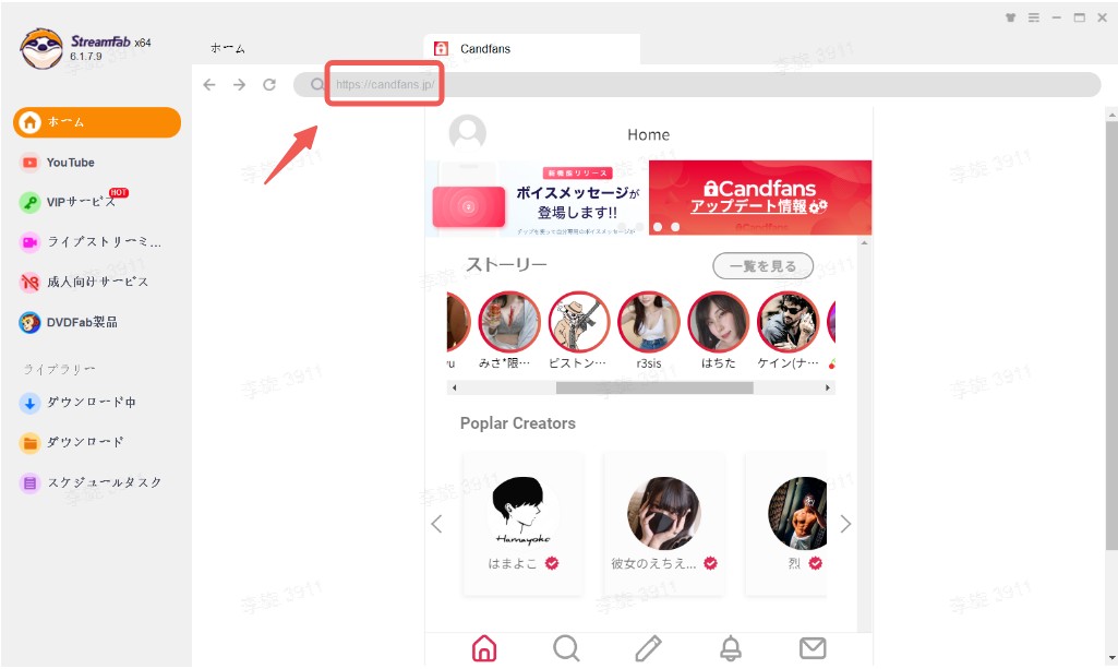 Candfansの動画をPCにダウンロードする方法