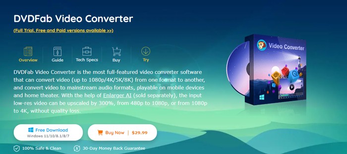 YouTube in MP3 iTunes konvertieren:DVDFab Video Converter: Ihre perfekte Alternative