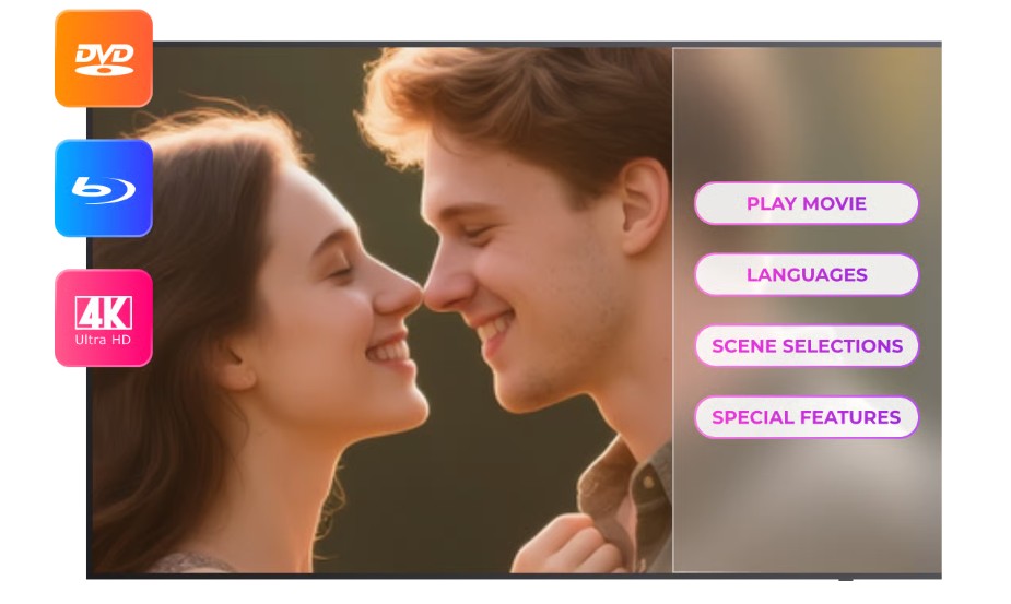 Ein 4K-Player für DVD, Blu-ray und 4K Blu-ray mit Menüs