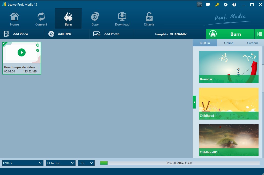 How to Create DVD from MP4 with Leawo DVD Creator