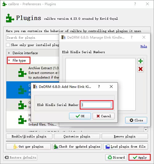 Installer le plugin de DRM pour convertir Kindle en PDF avec Calibre.