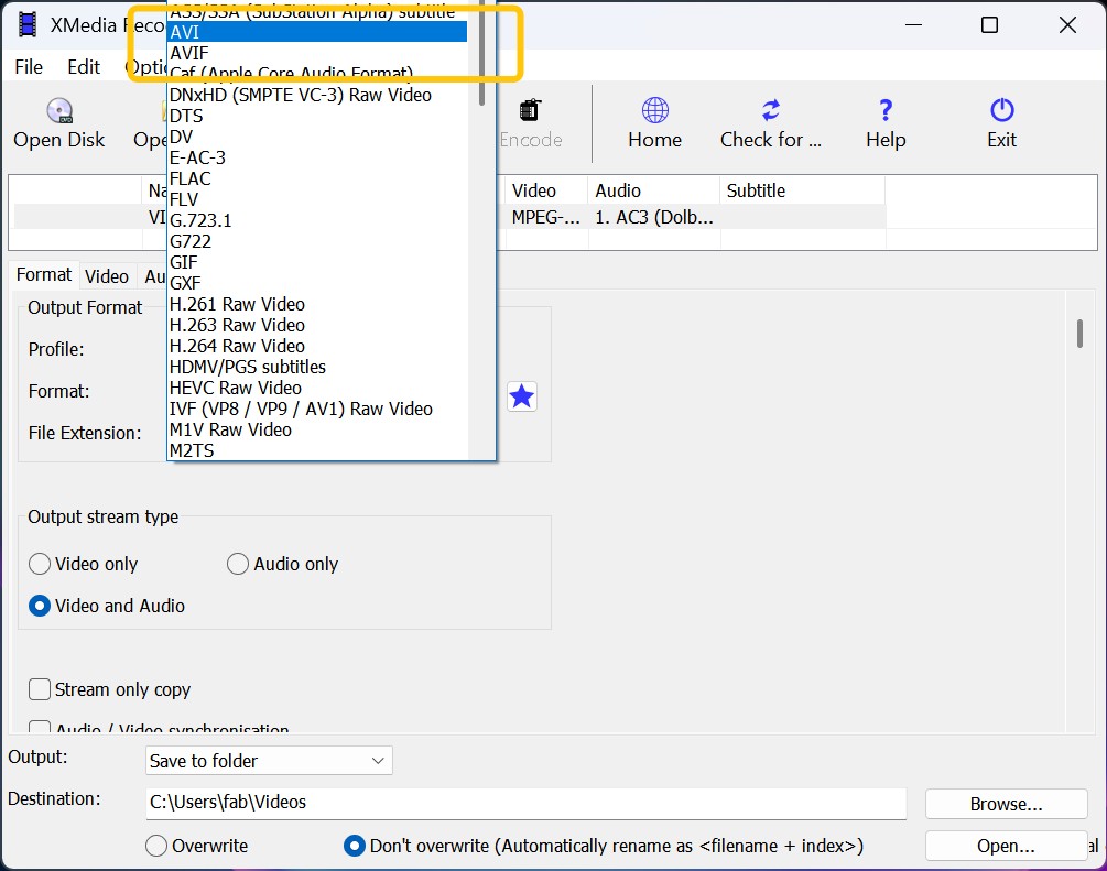 How to Rip DVD to AVI with XMedia-Recode for Free?