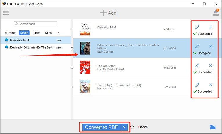 Comment utiliser Epubor Ultimate pour convertir des eBooks en différents formats de sortie