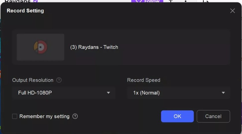 how to save twitch streams: recordfab