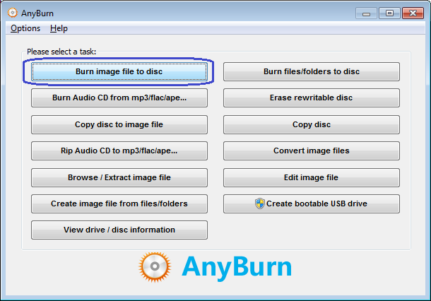 créer un iso a partir d'un dossier : AnyBurn