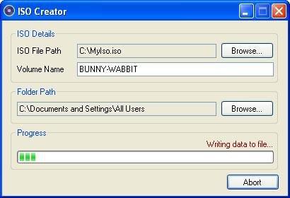 créer un iso a partir d'un dossier : Free ISO Creator