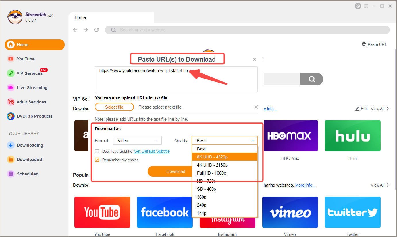:StreamFab YouTube Video Downloader Pro (Le meilleur choix)