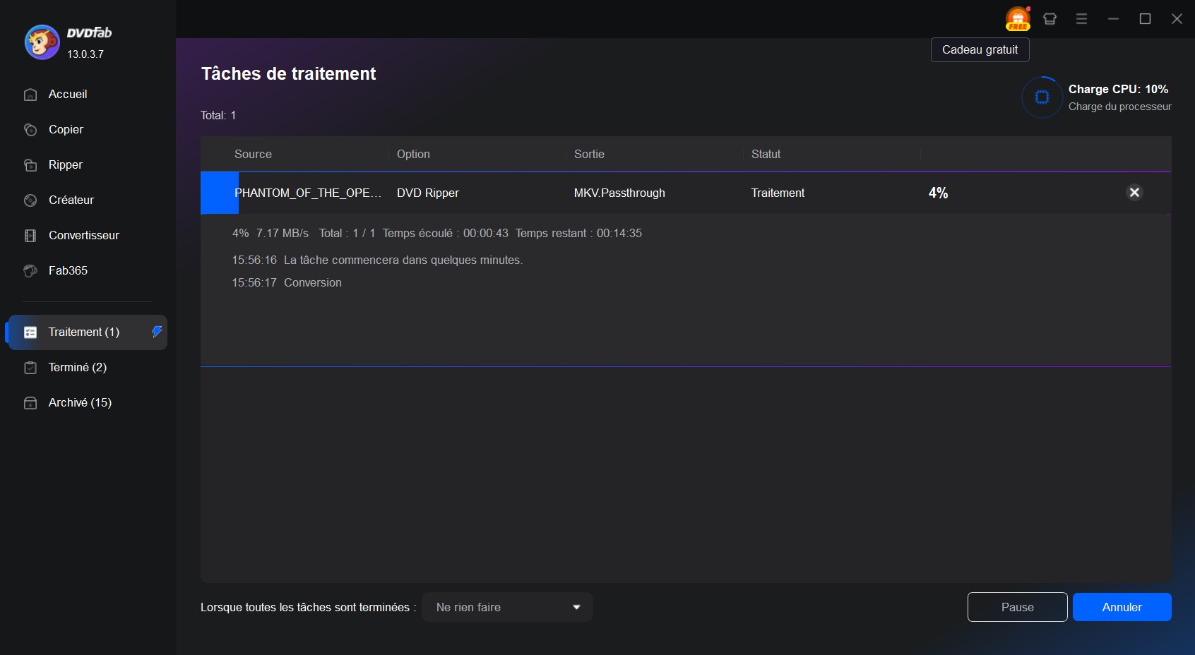 Comment numériser votre DVD Monsters Inc. avec DVDFAB DVD Ripper: