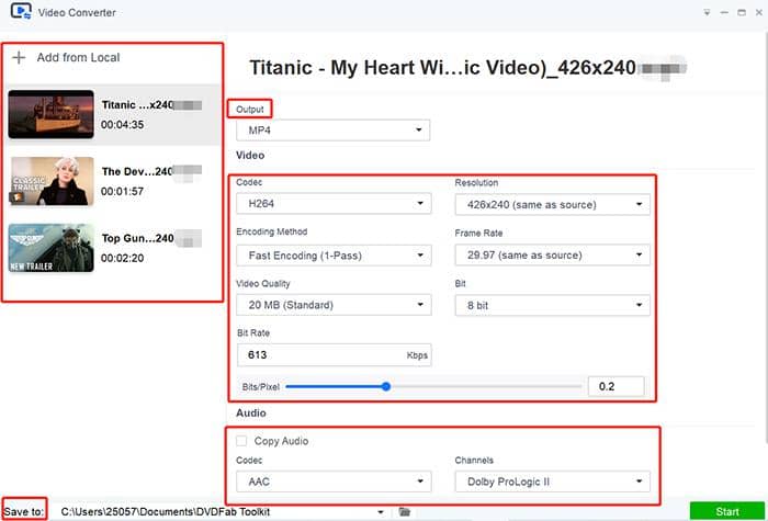 Comment convertir MKV en MP4 avec le meilleur convertisseur mkv en mp4:Comment convertir MKV en MP4 avec DVDFab Toolkit (Windows)