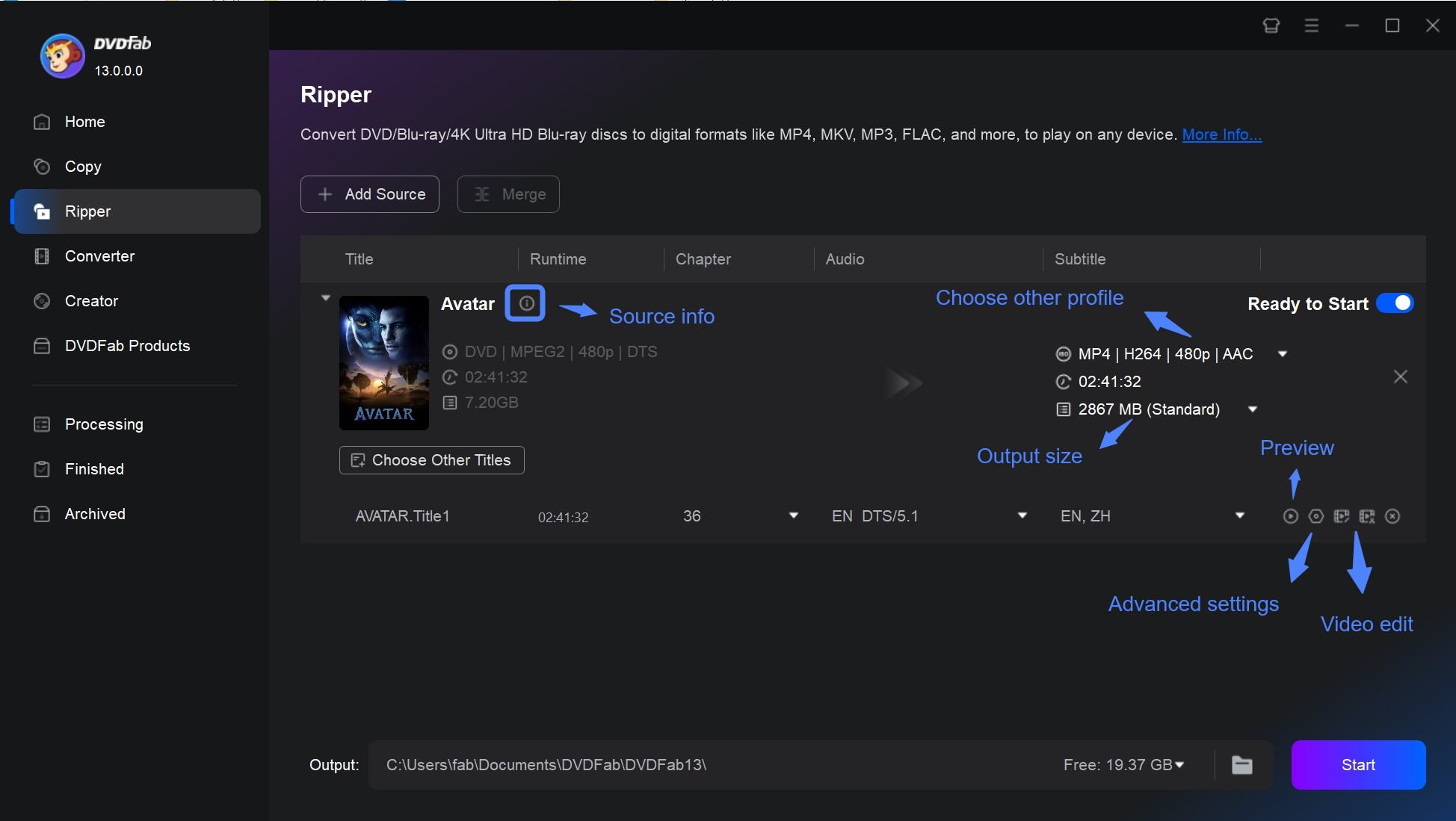 convert bluray iso to mkv with dvdfab