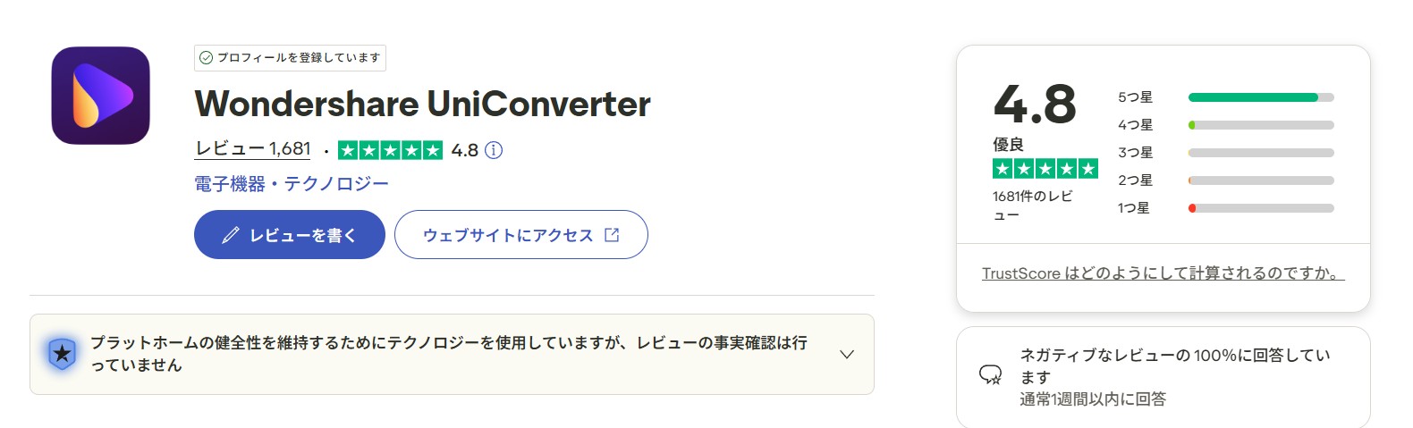 UniConverterの評価