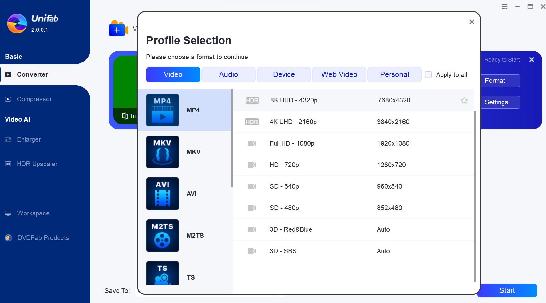 best video converter online: unifab