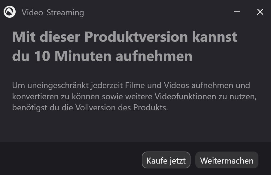 Audials Movie kostenlose Testversion