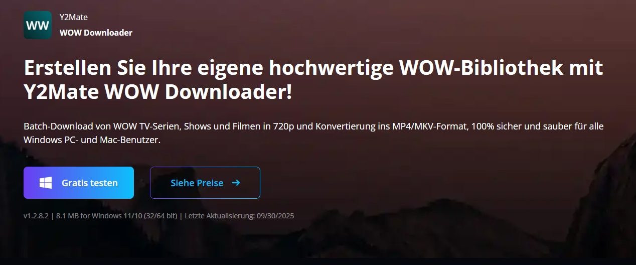 Vorstellung von Y2Mate WOW Downloader