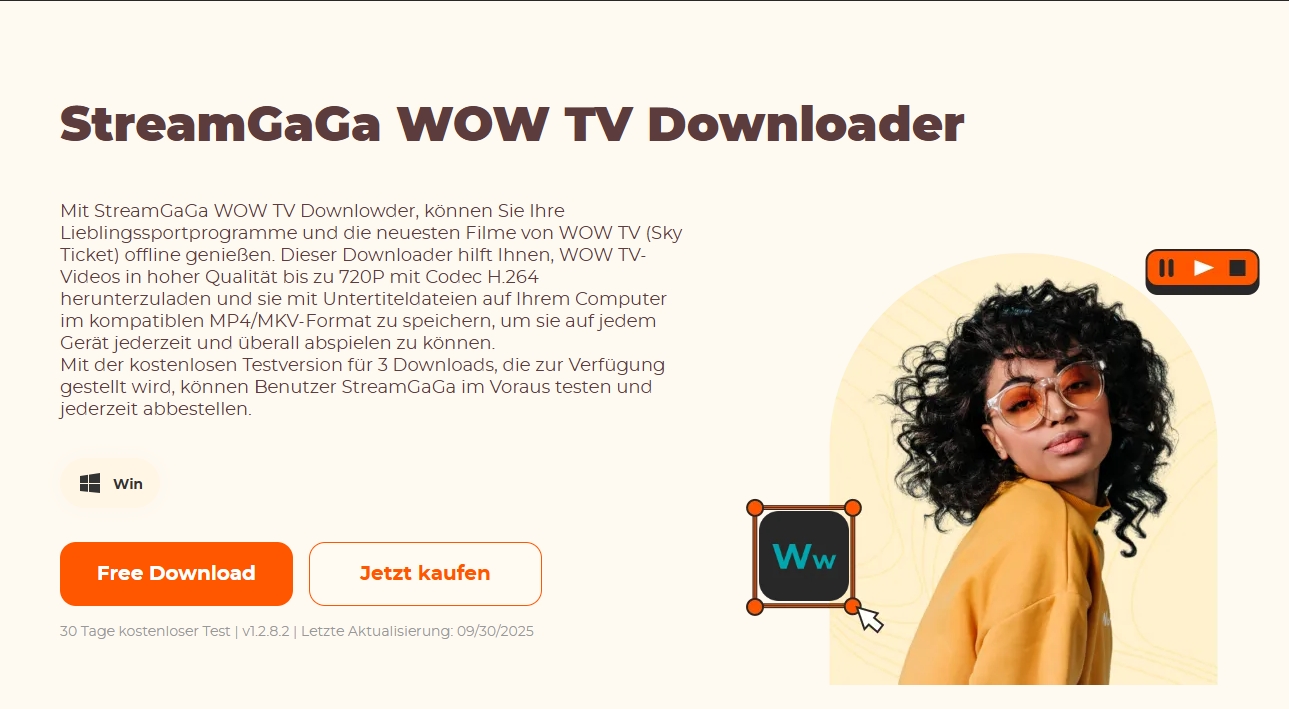 Vorstellung von StreamGaGa WOW TV Downloader