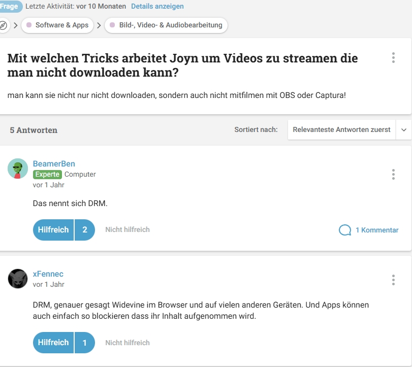 GutFrage Nutzer Diskussion