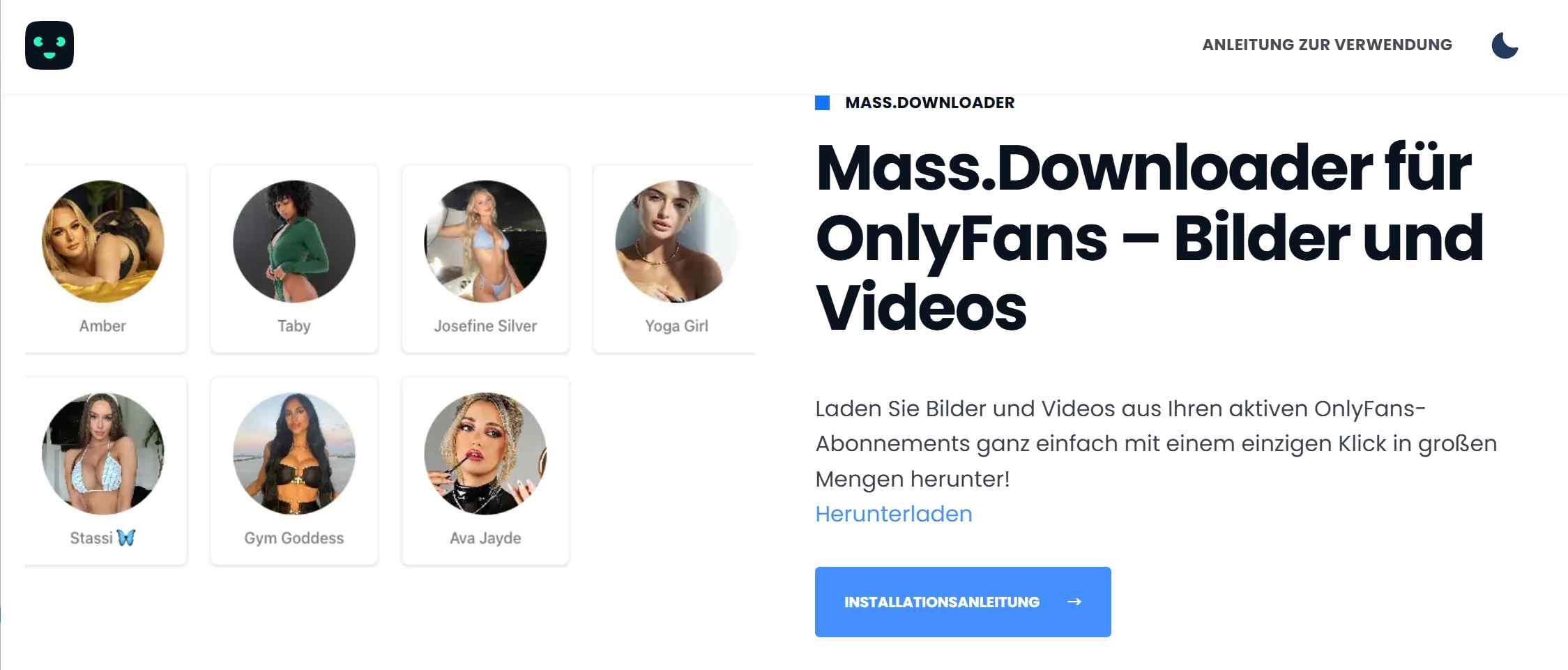 Eines der besten OnlyFans-Download-Chrome-Erweiterungen: mass.downloader für OnlyFans