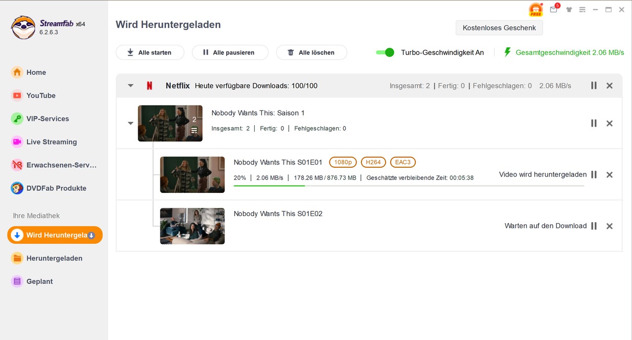 Download-Anleitung bei StreamFab