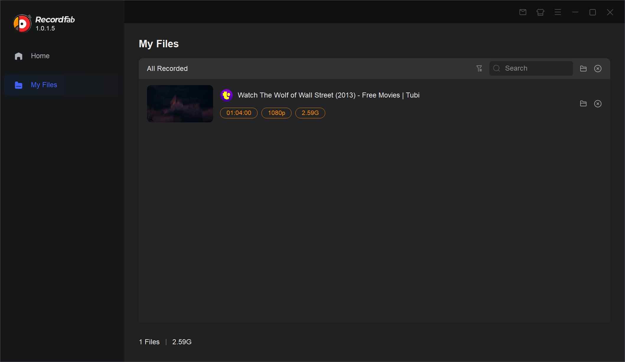 how to screen record Tubi for offline viewing or backup via recordfab: step 3