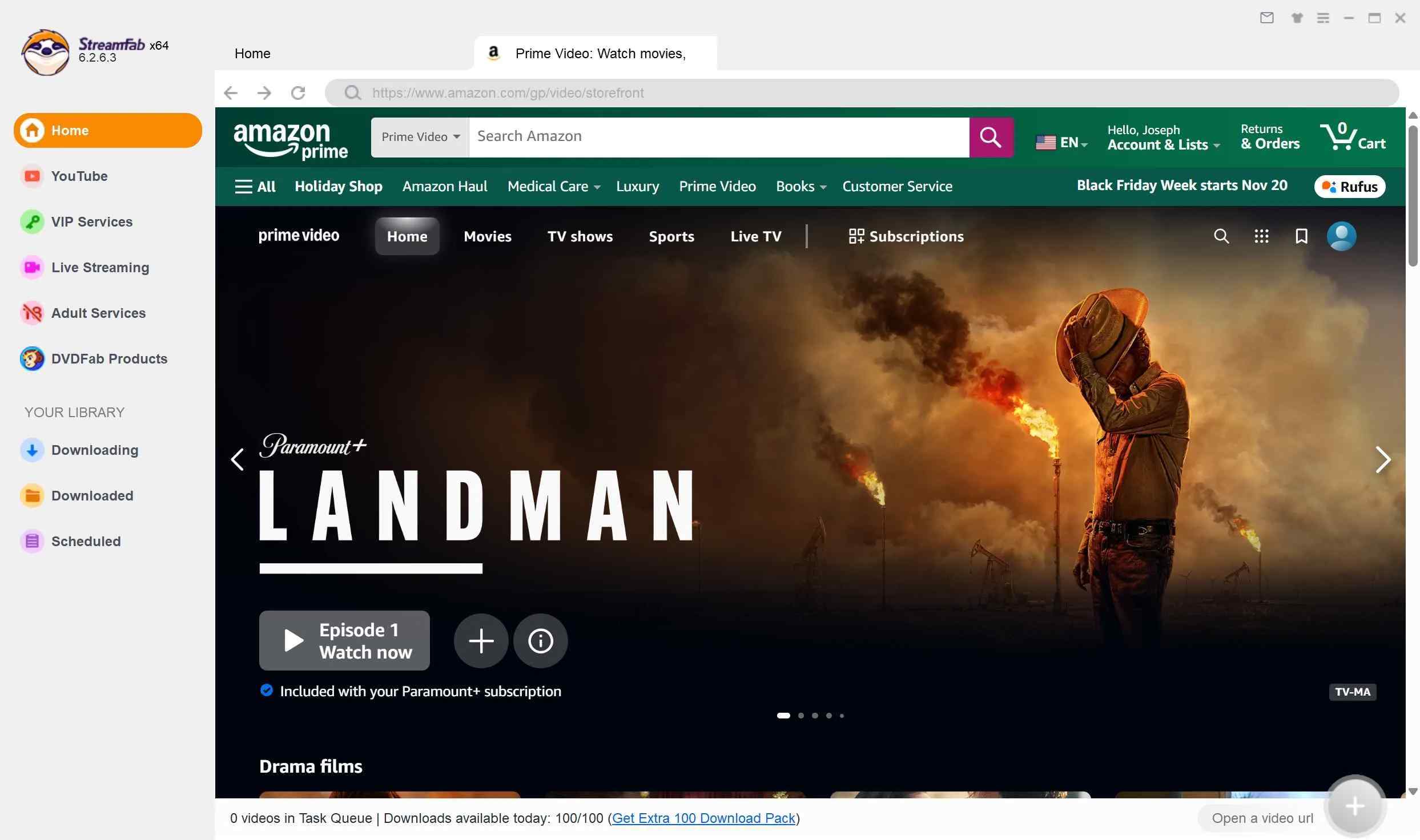 noteburner amazon video downloader review: how to use streamfab the alternative step 2