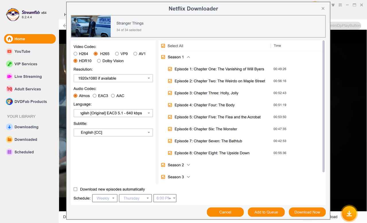 Better try streamfab instead of the audials free trial