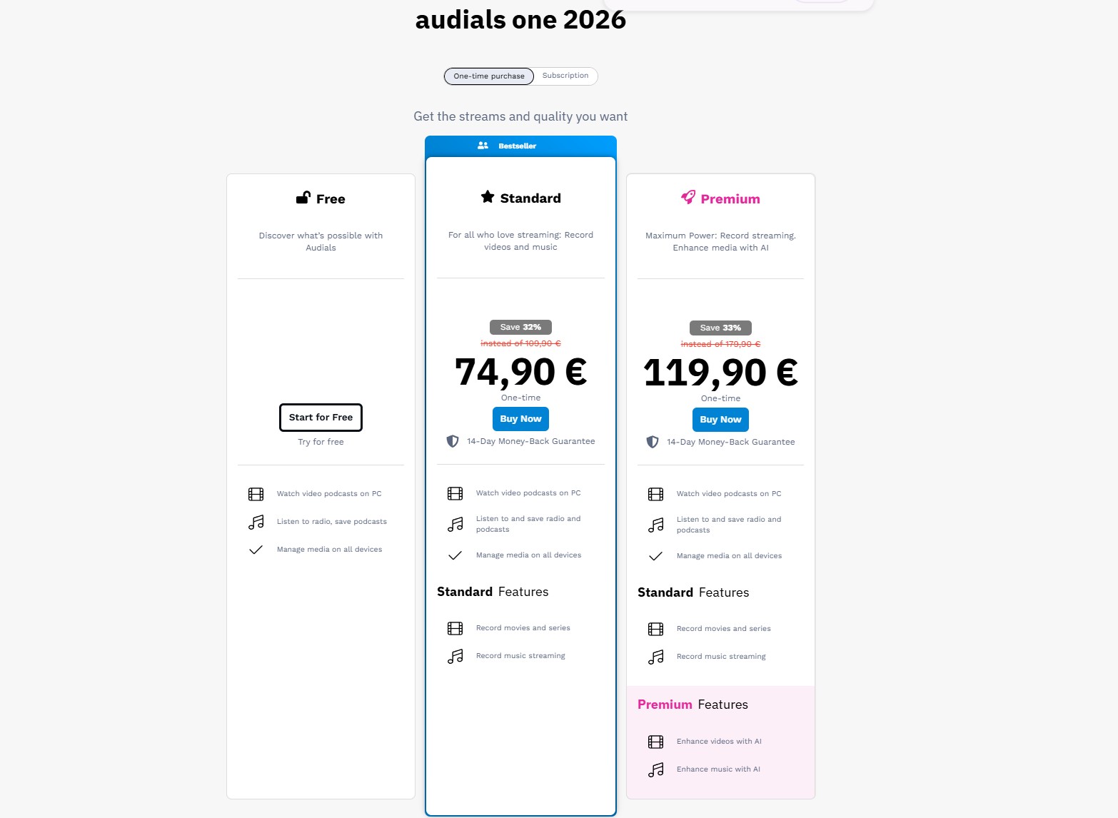 audials movie review: how much is it