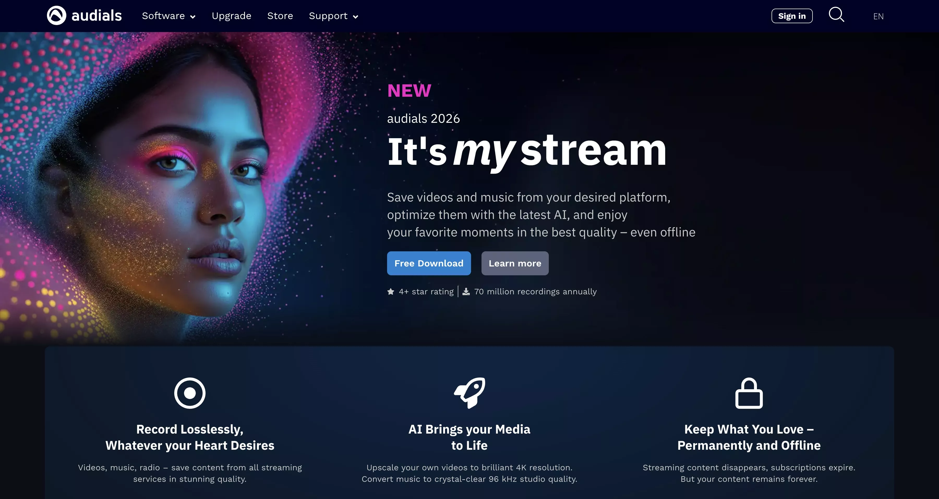 audials one work with netflix