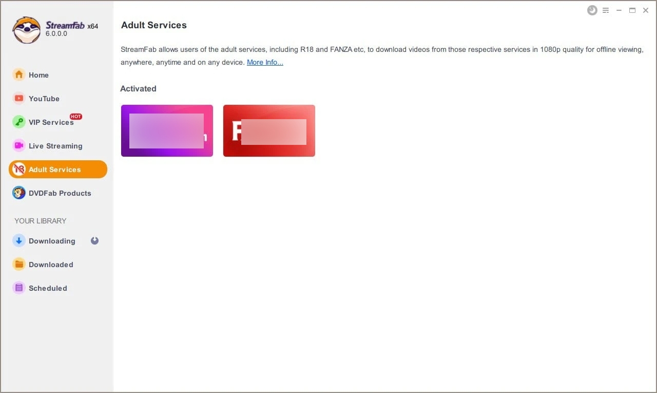 screen record fanza video: streamfab step 1