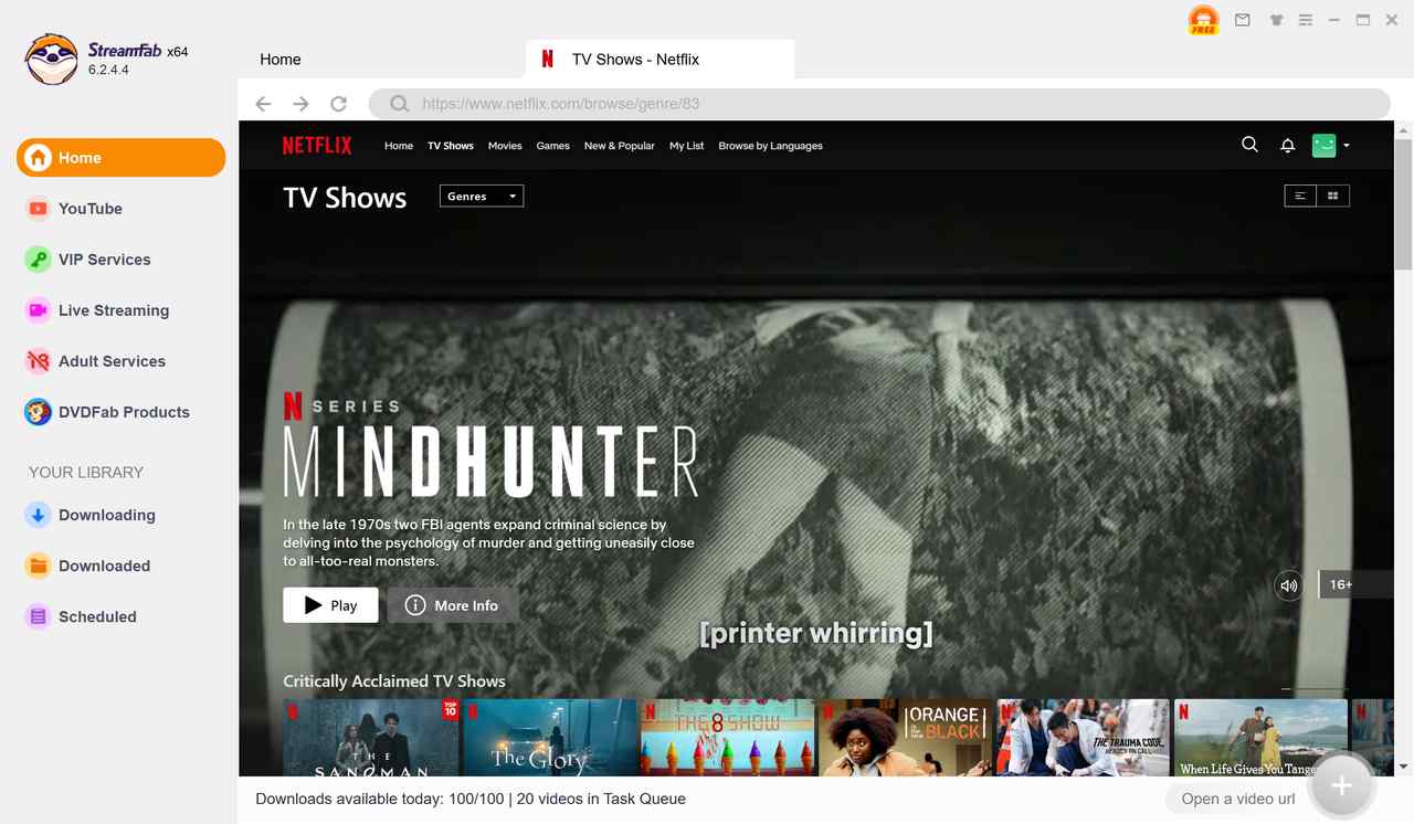 How to Keep Netflix Downloads for A Longer Time via streamfab: step 2