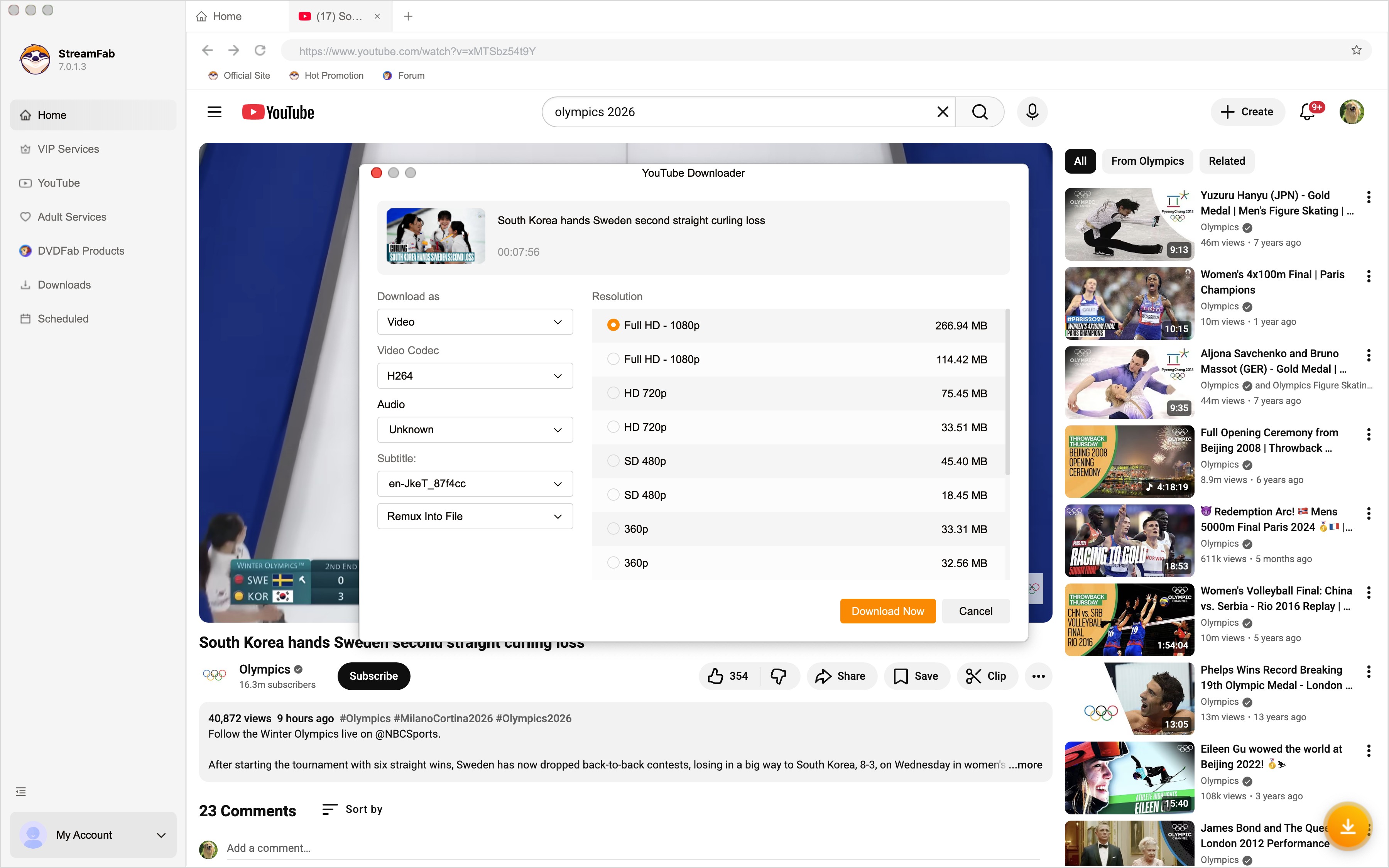 how to download a video from youtube: step 4 of streamfab