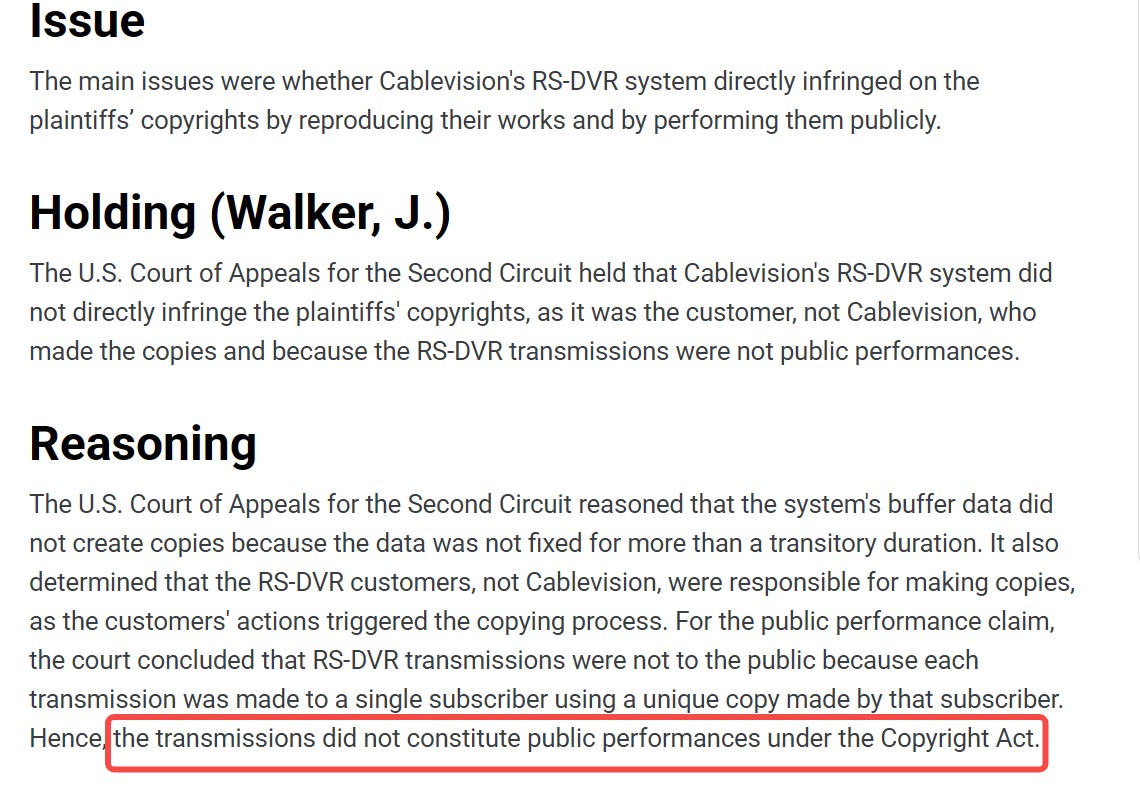 StreamFab copyright explain: cartoon network vs csc holdings