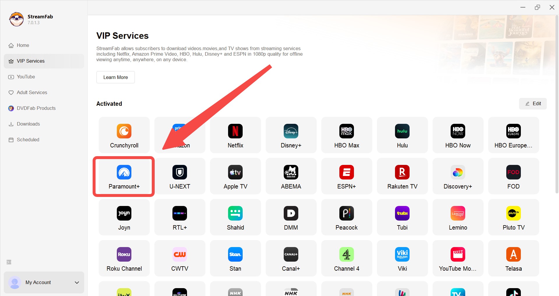 watch paramount plus with showtime offline:Downloading Steps