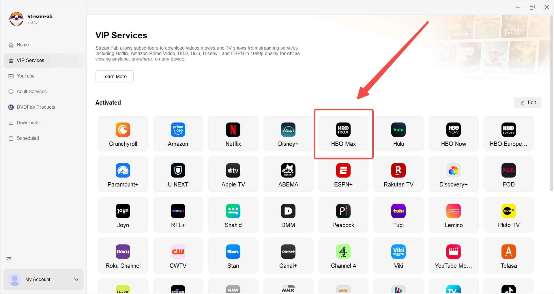 Choose Streaming Service