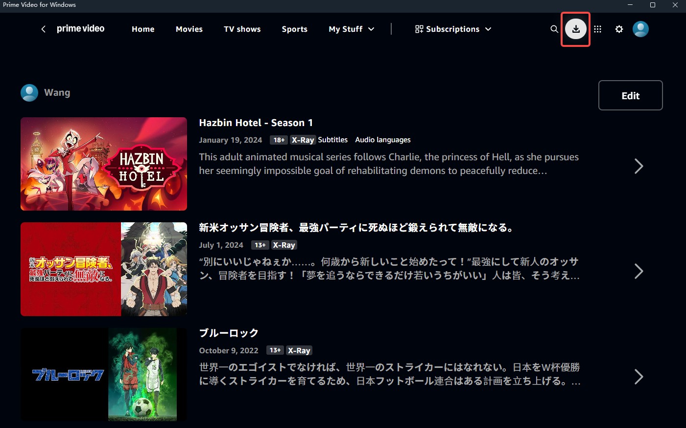 作品の「ダウンロード可否」と「期限」の確認方法