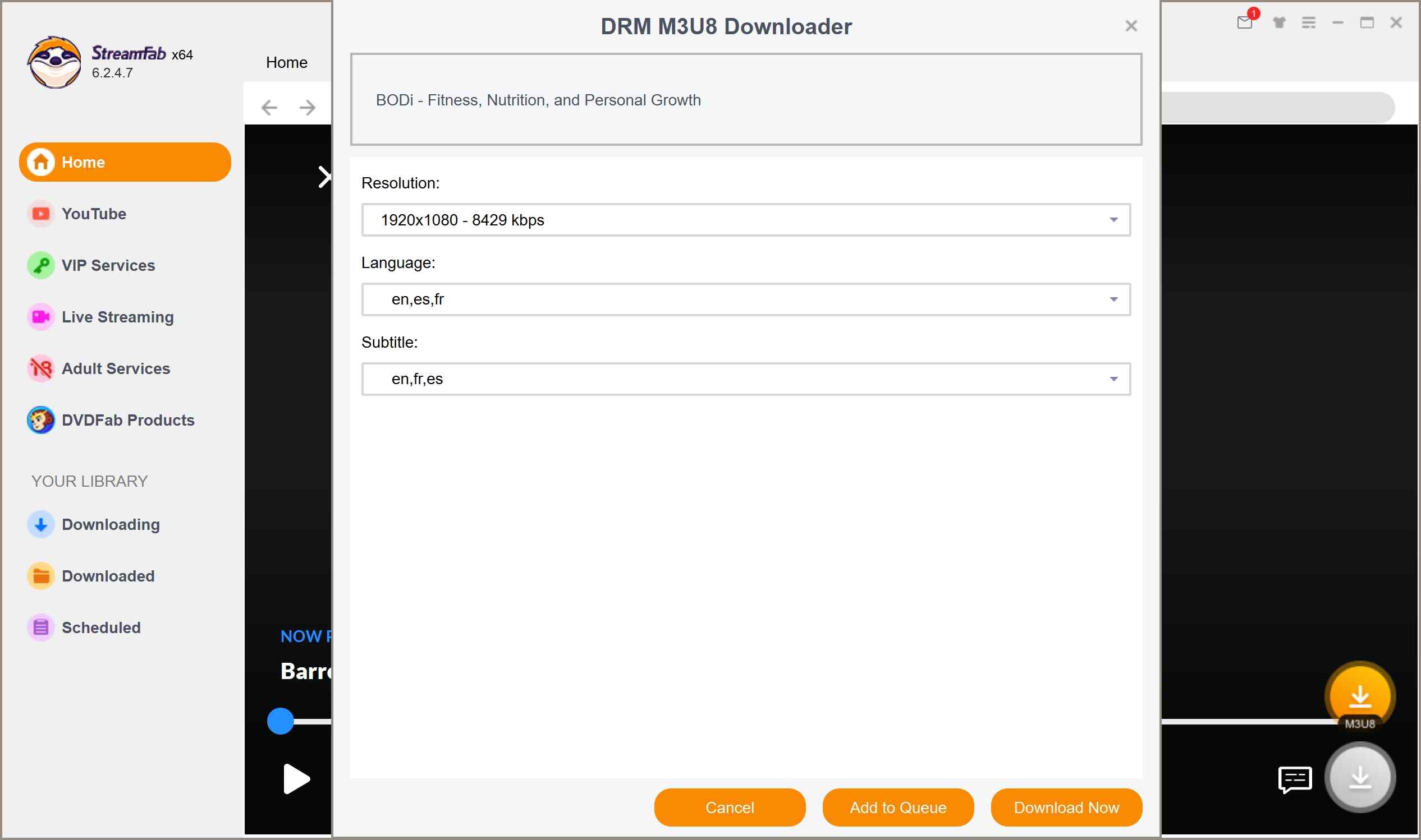 Download Videos From Beachbody on Demand with streamfab